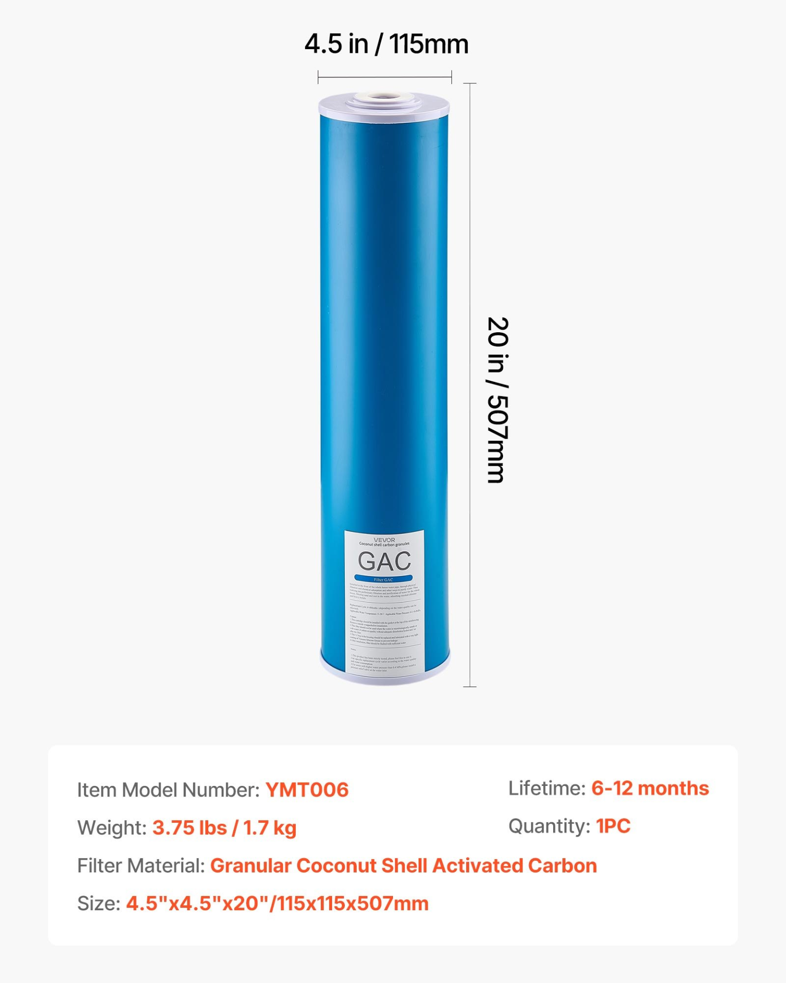 Whole House Water Filter Replacement Cartridge, Odor