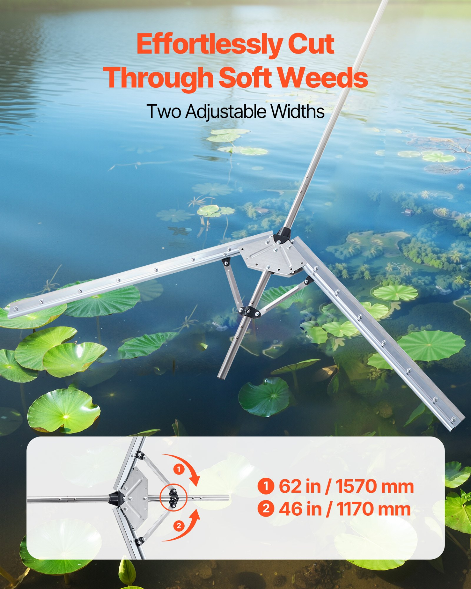 Lake Weed Cutter, Lilly Pads & Chara