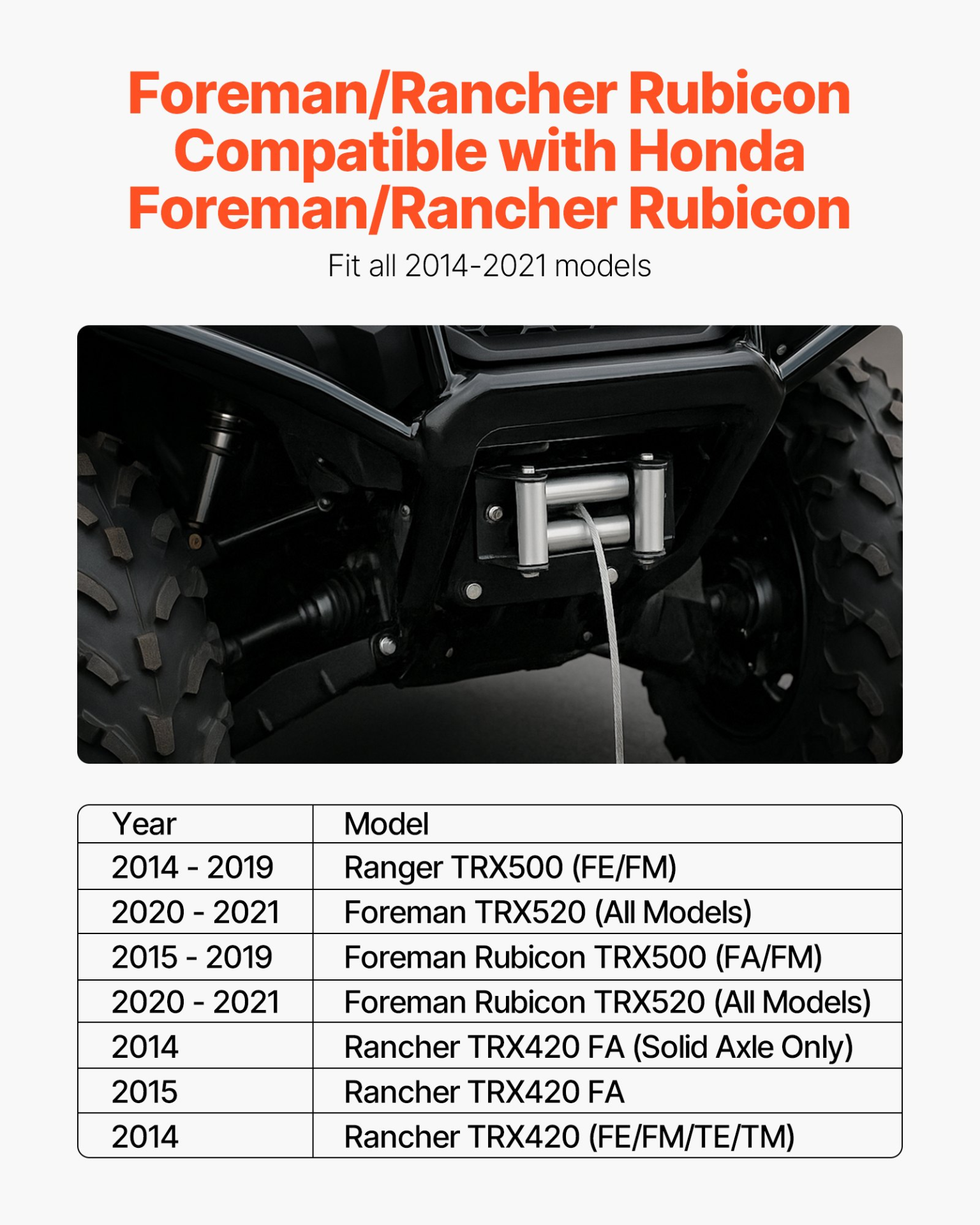 Seilwindenhalterung für Honda Foreman und Rancher Rubicon Modelle (2014-2021) - Bild 2 von 12
