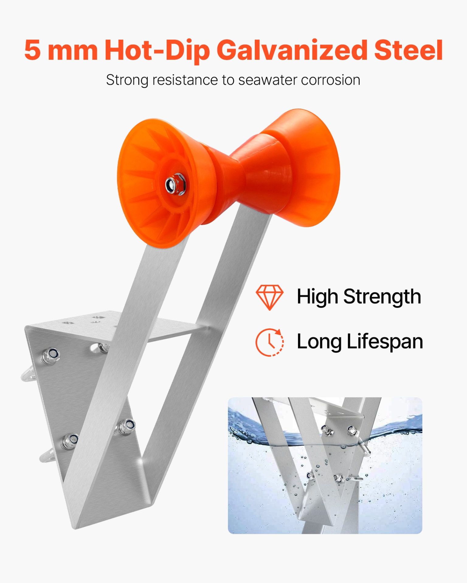 Boat Winch Stand 2-3 inch Winch Posts Boat Trailer Winch Seat with Roller