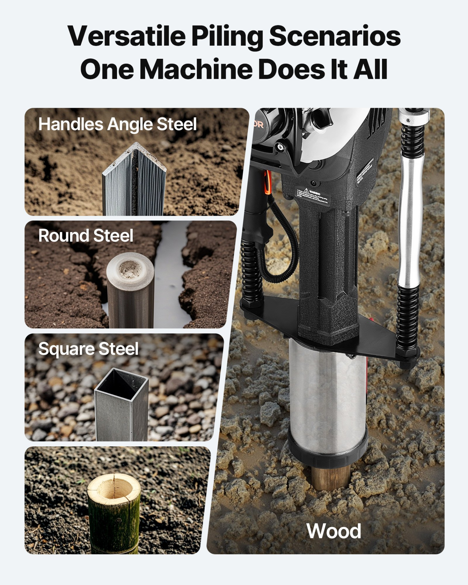 Gas Powered T Post Driver, Landscaping