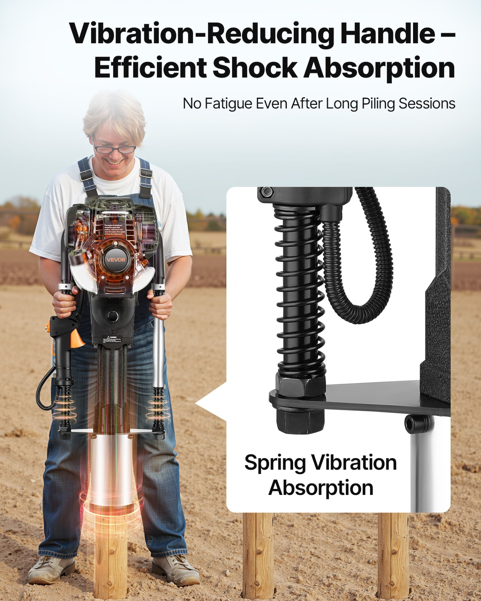 Gas Powered T Post Driver, Landscaping