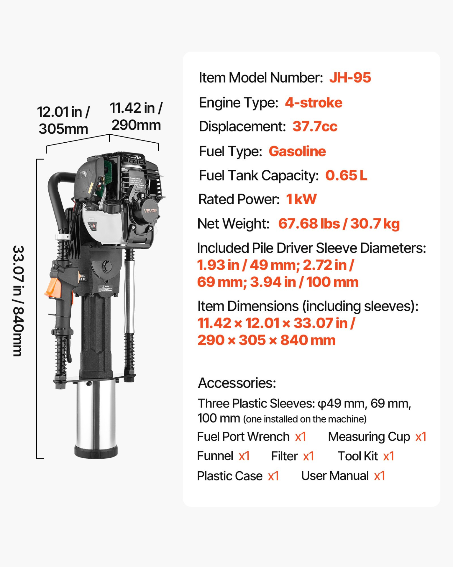 Gas Powered T Post Driver, Landscaping