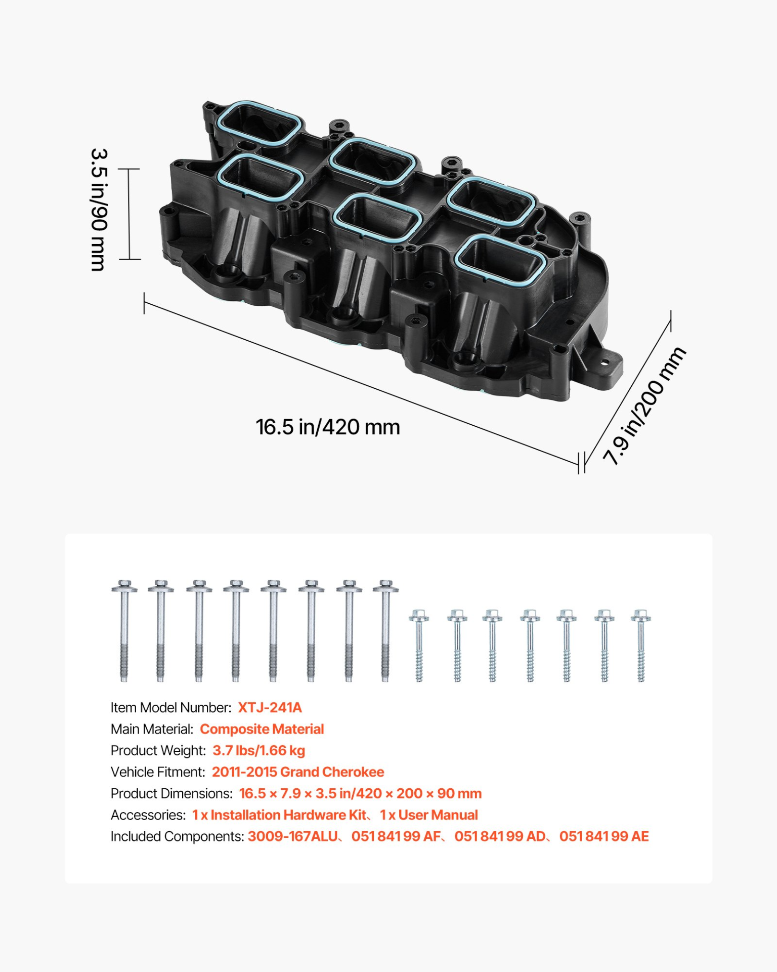 Intake Manifold, with Gasket, 051 841 99 AE