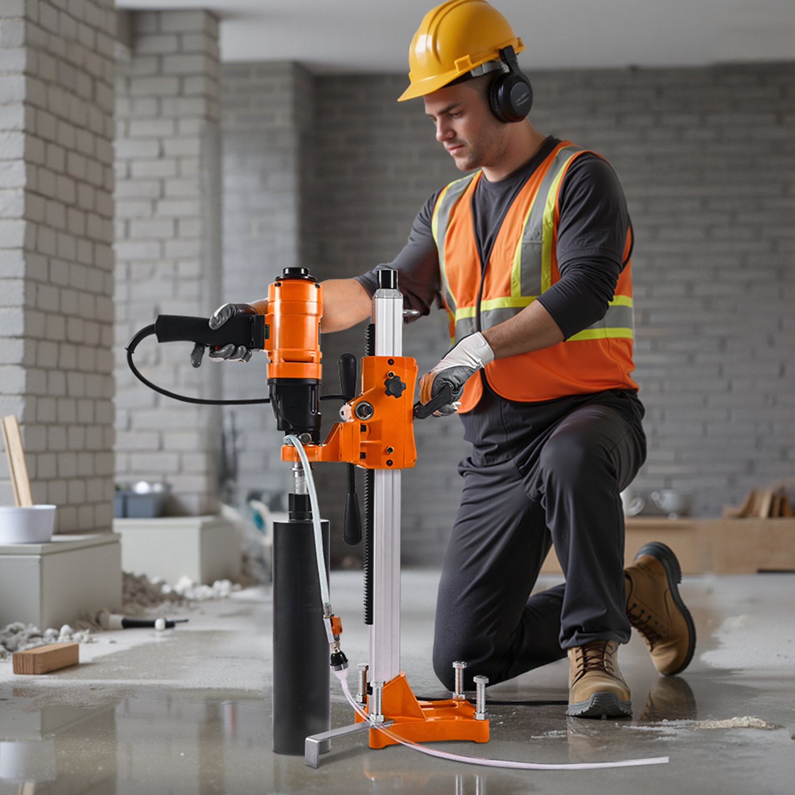 Diamond Core Drilling Machine, 8 in Drilling Diameter, 1800W