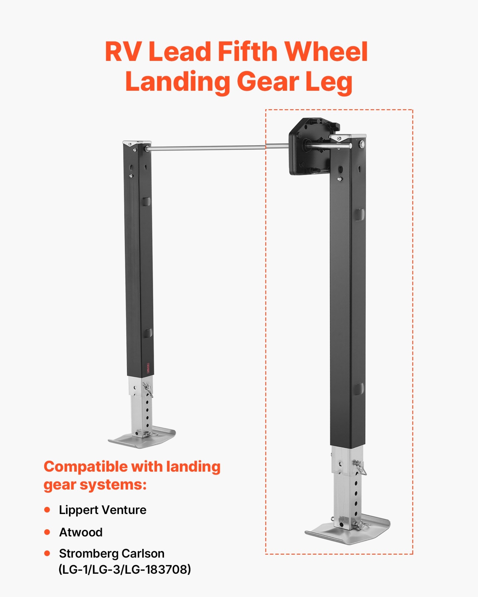 VEVOR RV Lead Fifth Wheel Landing Gear Leg 179013 for Lippert Venture 32.5 Inch