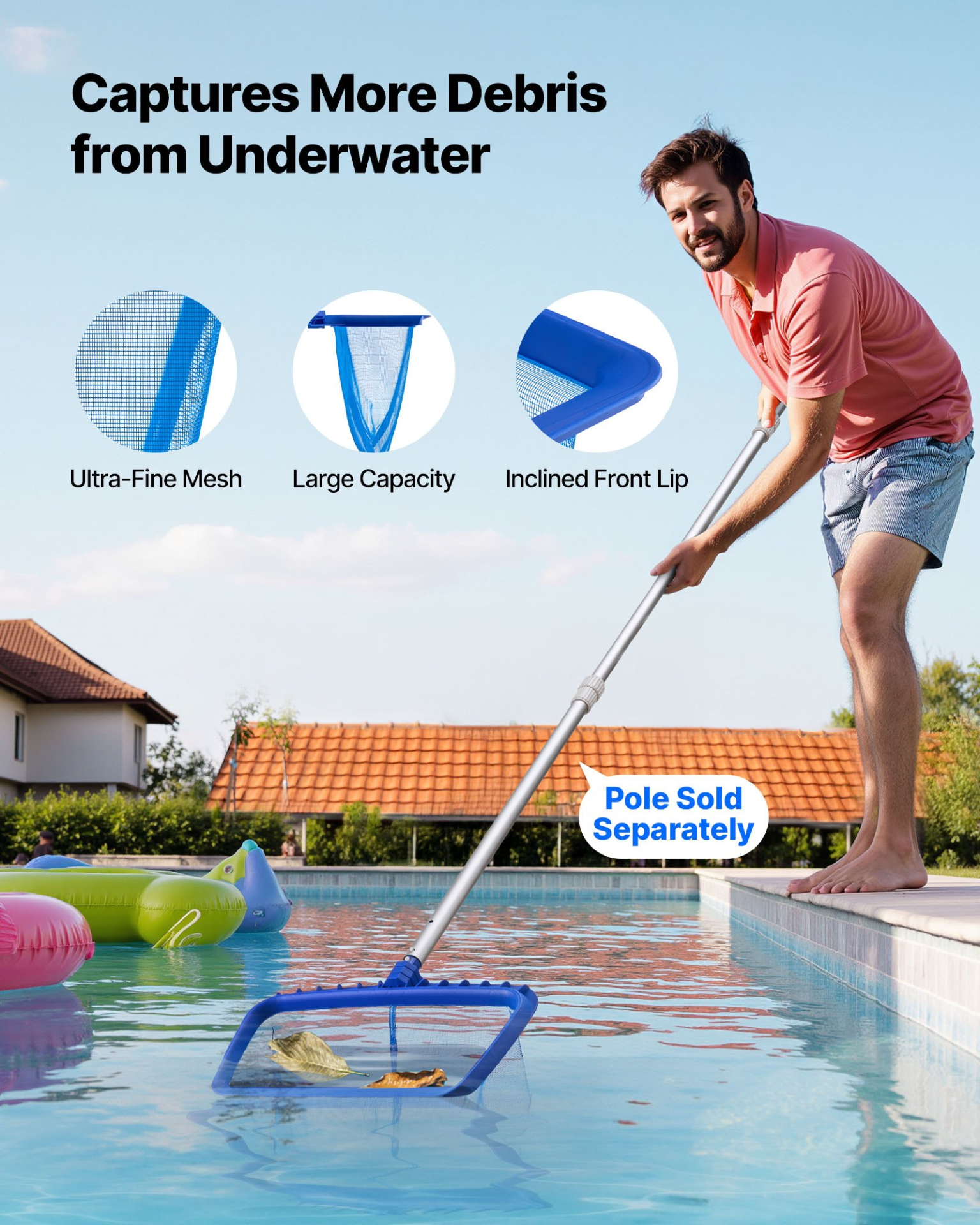 Swimming Pool Cleaning Kit, No Poles