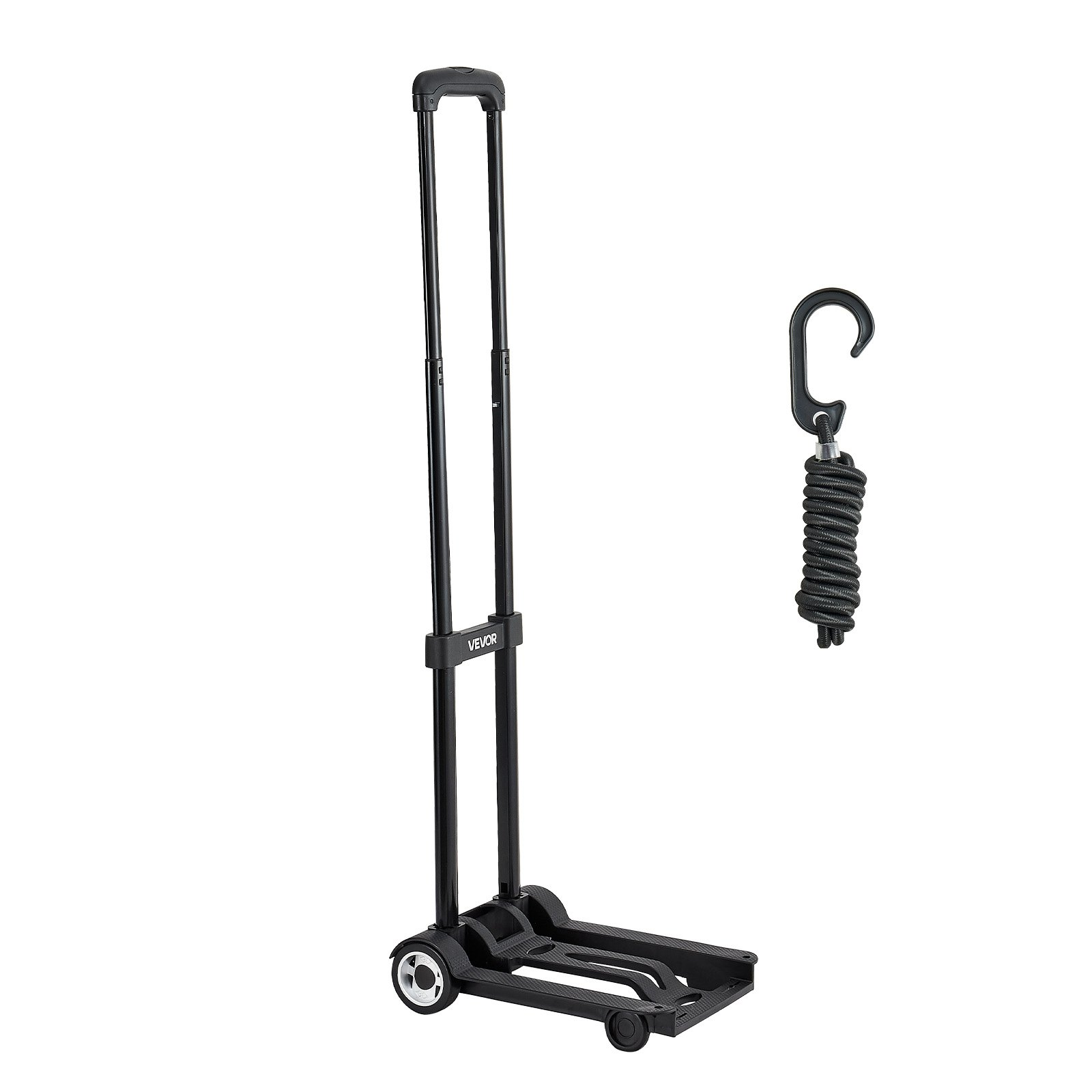 Folding Hand Truck, 110 lbs Load Capacity, Black