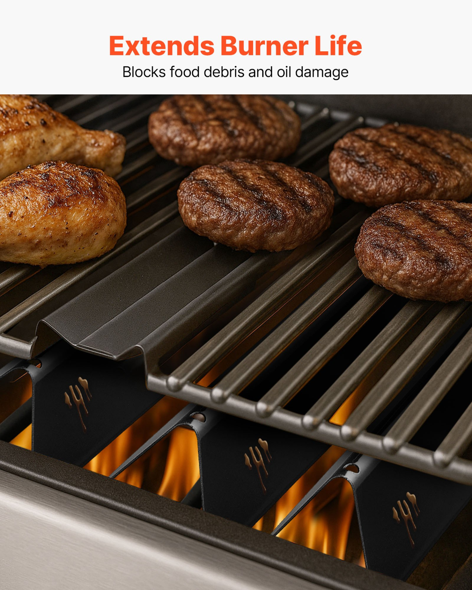 VEVOR Flavorizer Bar Set - 5 Pack, 15-inch Replacement Heat Plates