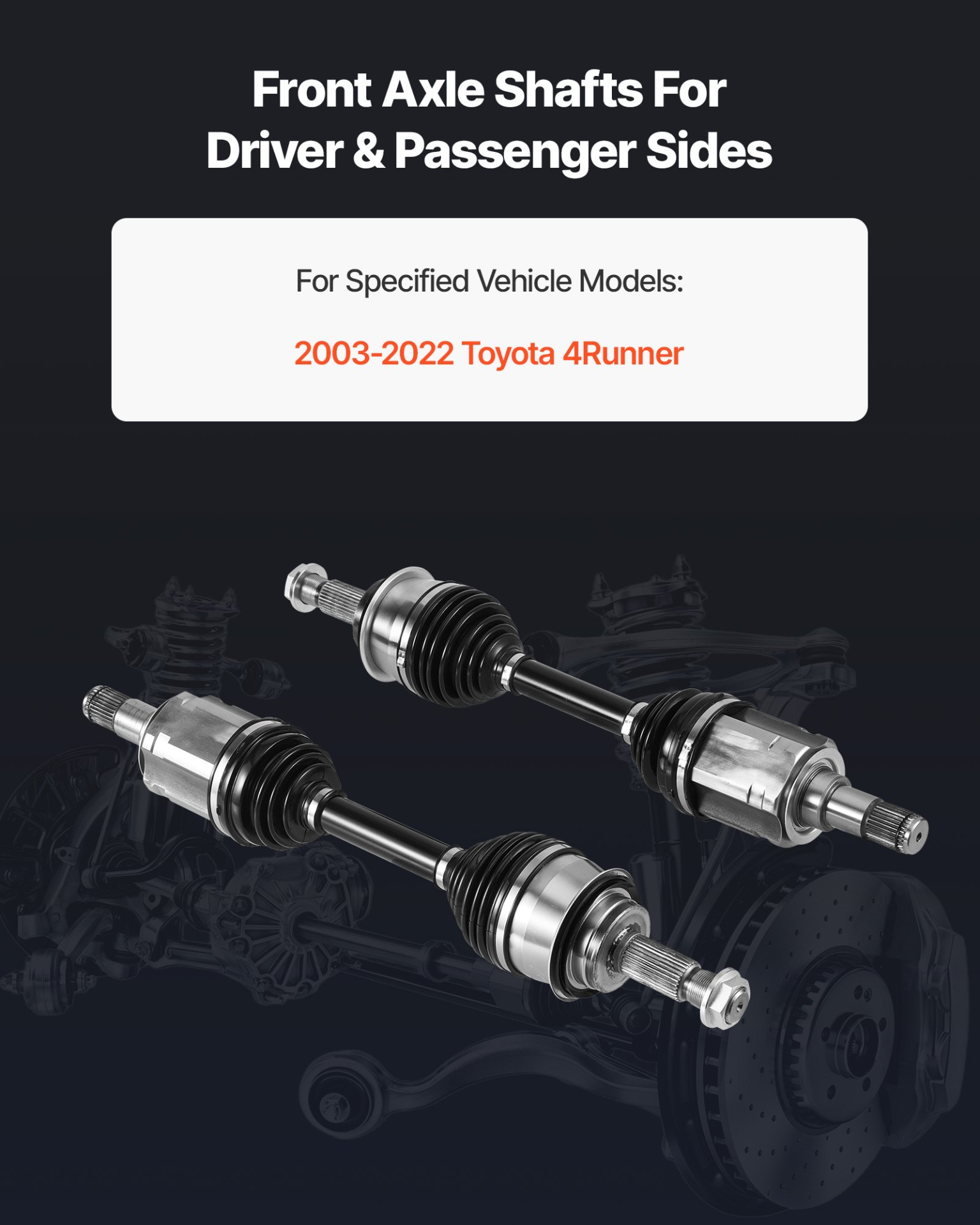 CV Axle Shaft Assembly 2PCS Front Left & Right for 03-22 Toyota