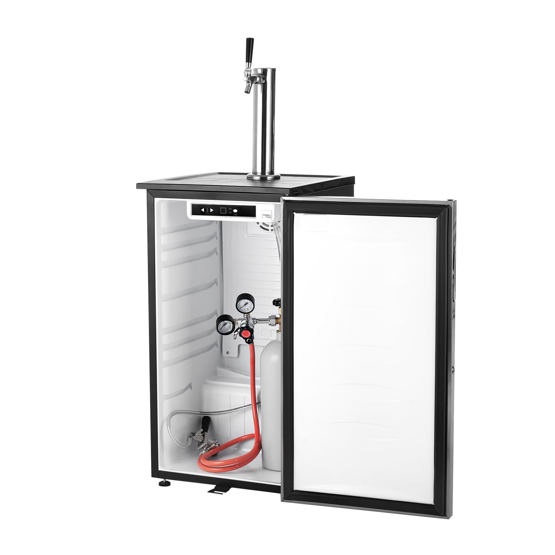 Beer Kegerator, Single Tap Commercial Draft Beer Dispenser for D system, 92L