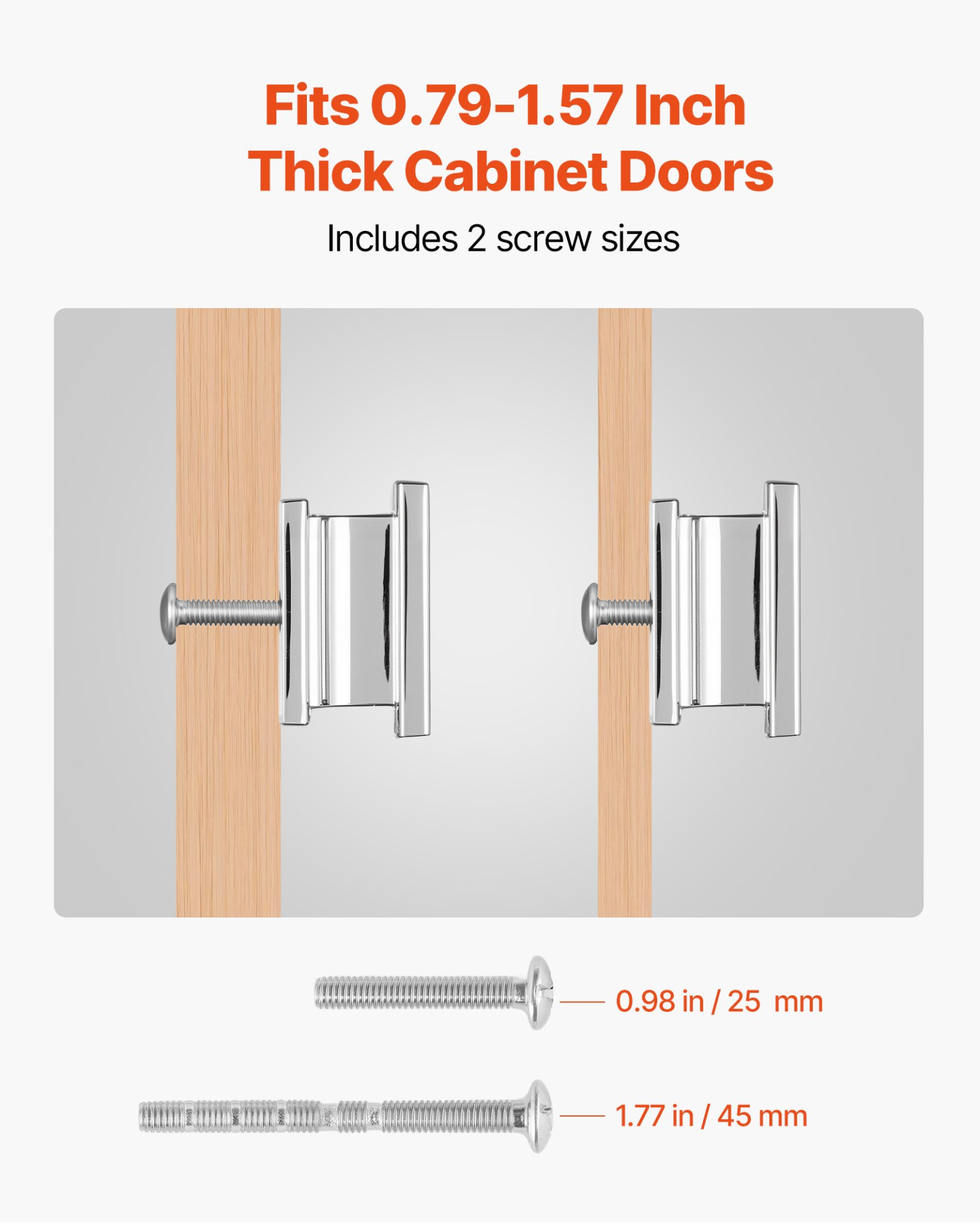 Cabinet Knobs, 10 Pack, Chrome Color
