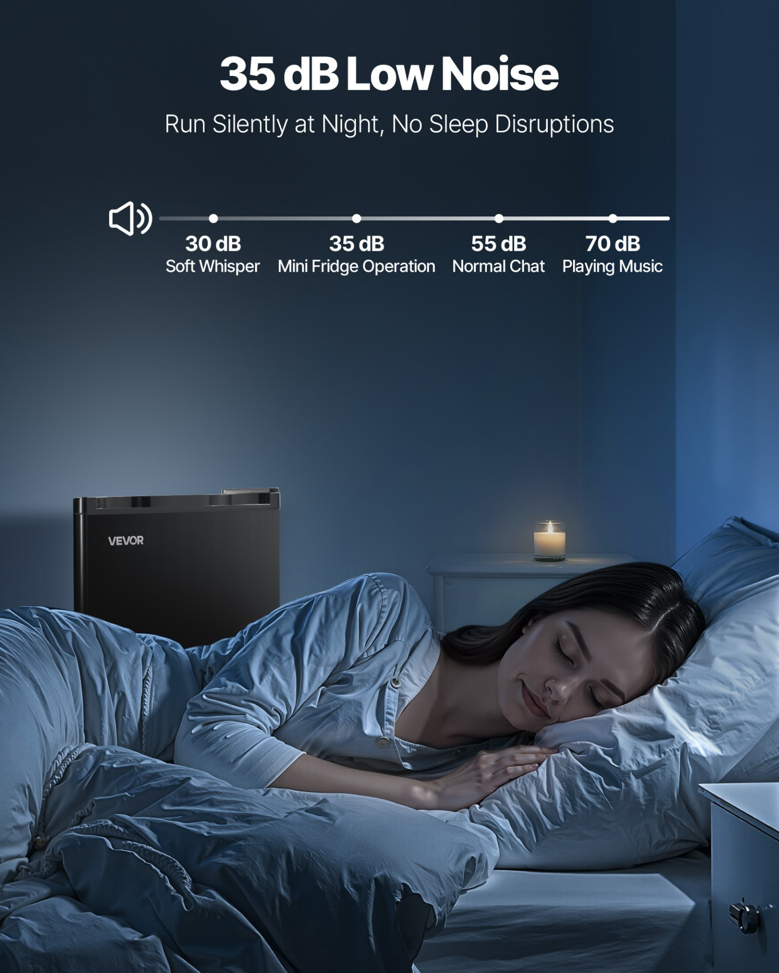 Mini Fridge, 1.6 Cu.Ft, Single Door Compact Refrigerator, Black