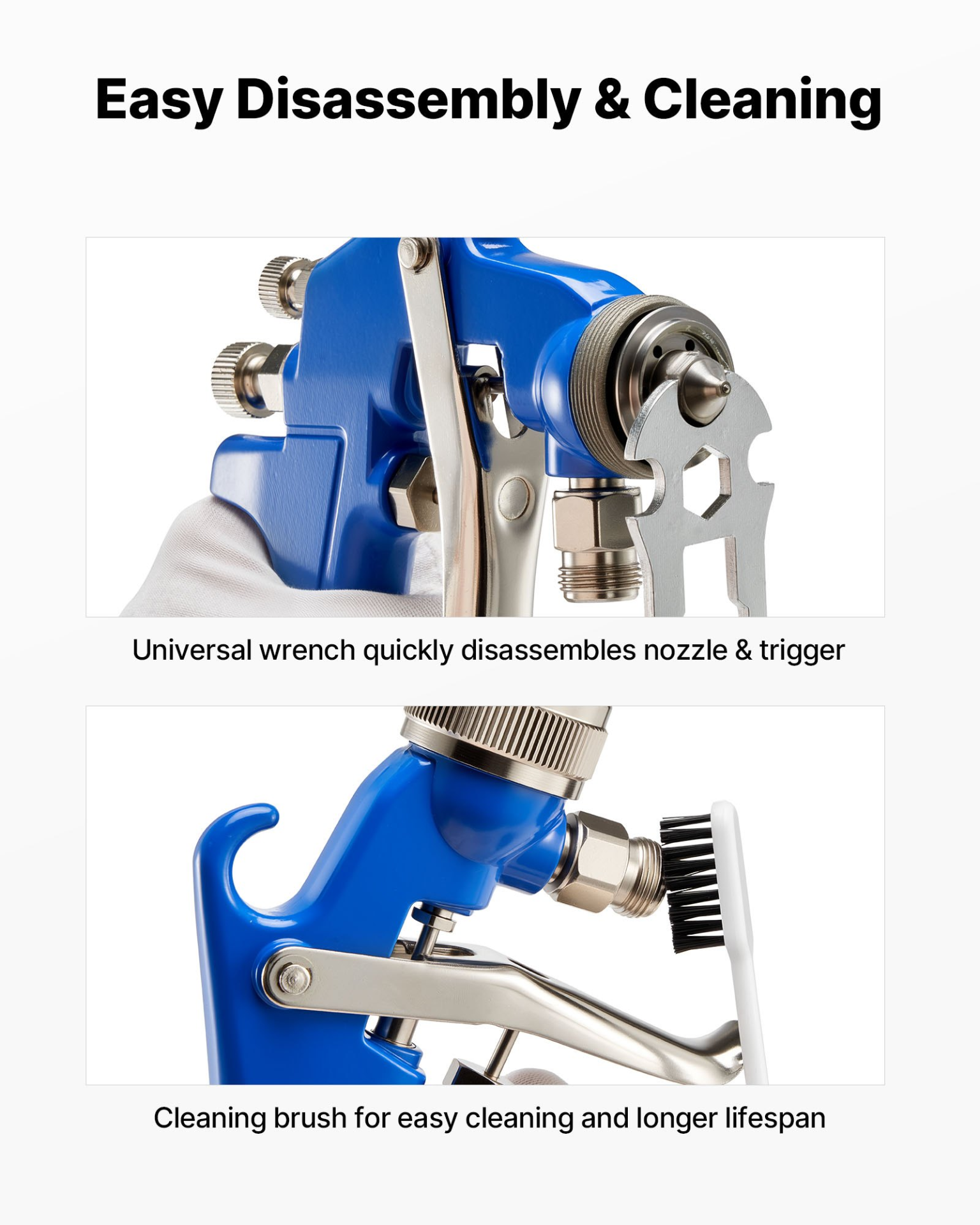 Siphon Feed Spray Gun High Atomization Air Paint Spray Gun 1.8 mm Nozzle
