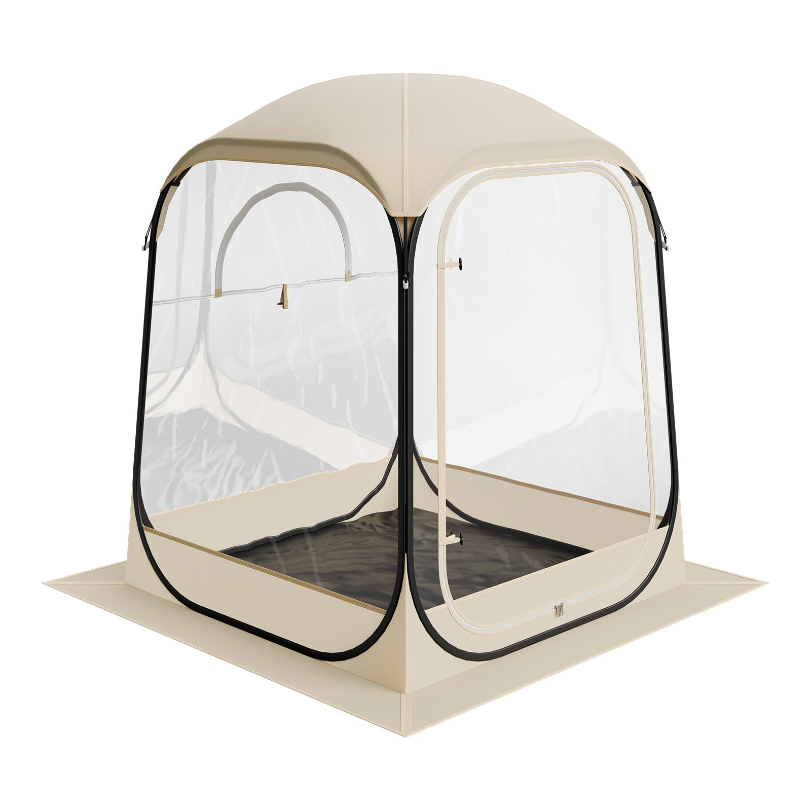 VEVOR 50" Pop Up Clear Bubble Tent, 1-Person Outdoor Pod w/ Floor Mat & Cover