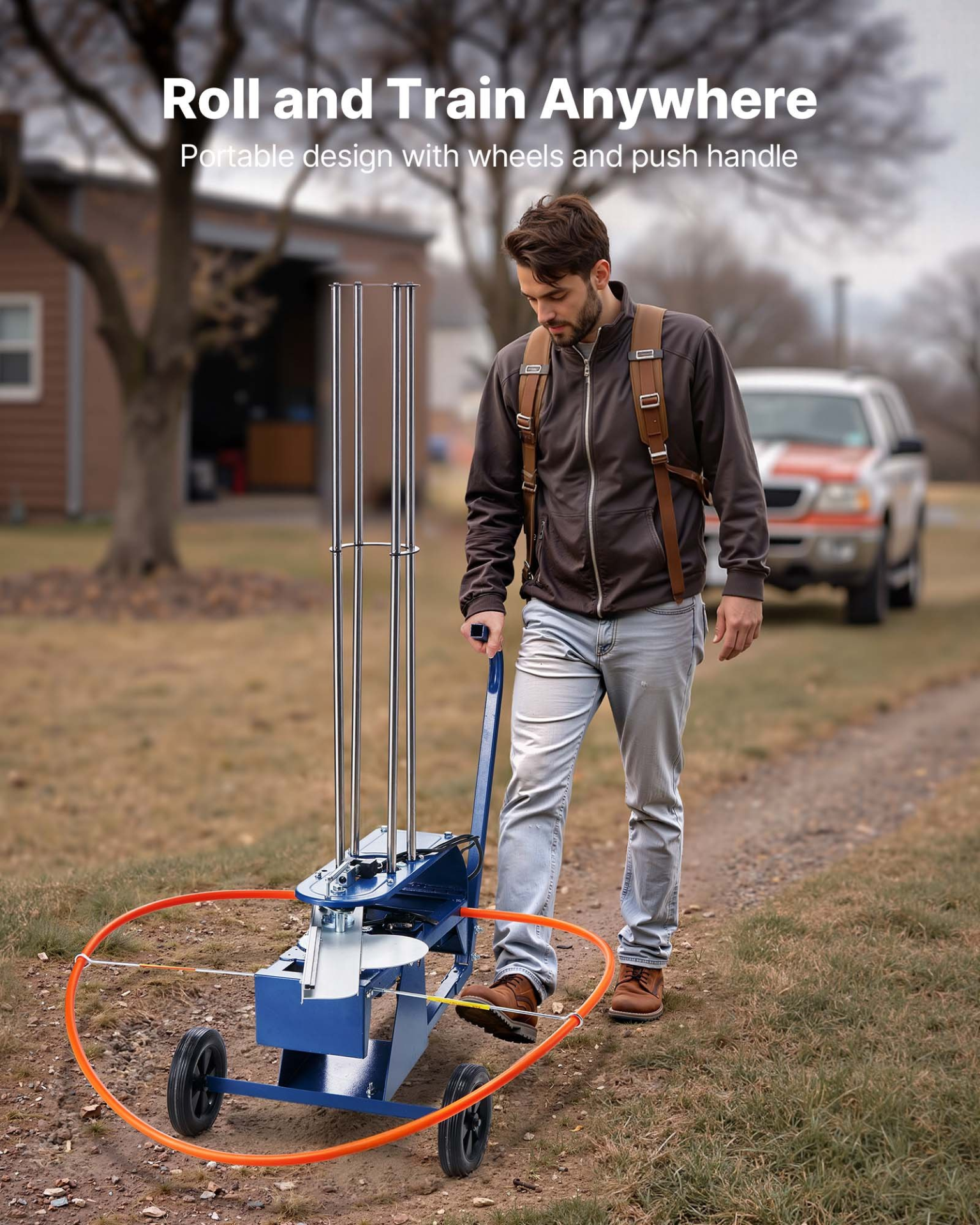 VEVOR Automatic Clay Pigeon Thrower - 80 Target Capacity, 12V Launcher