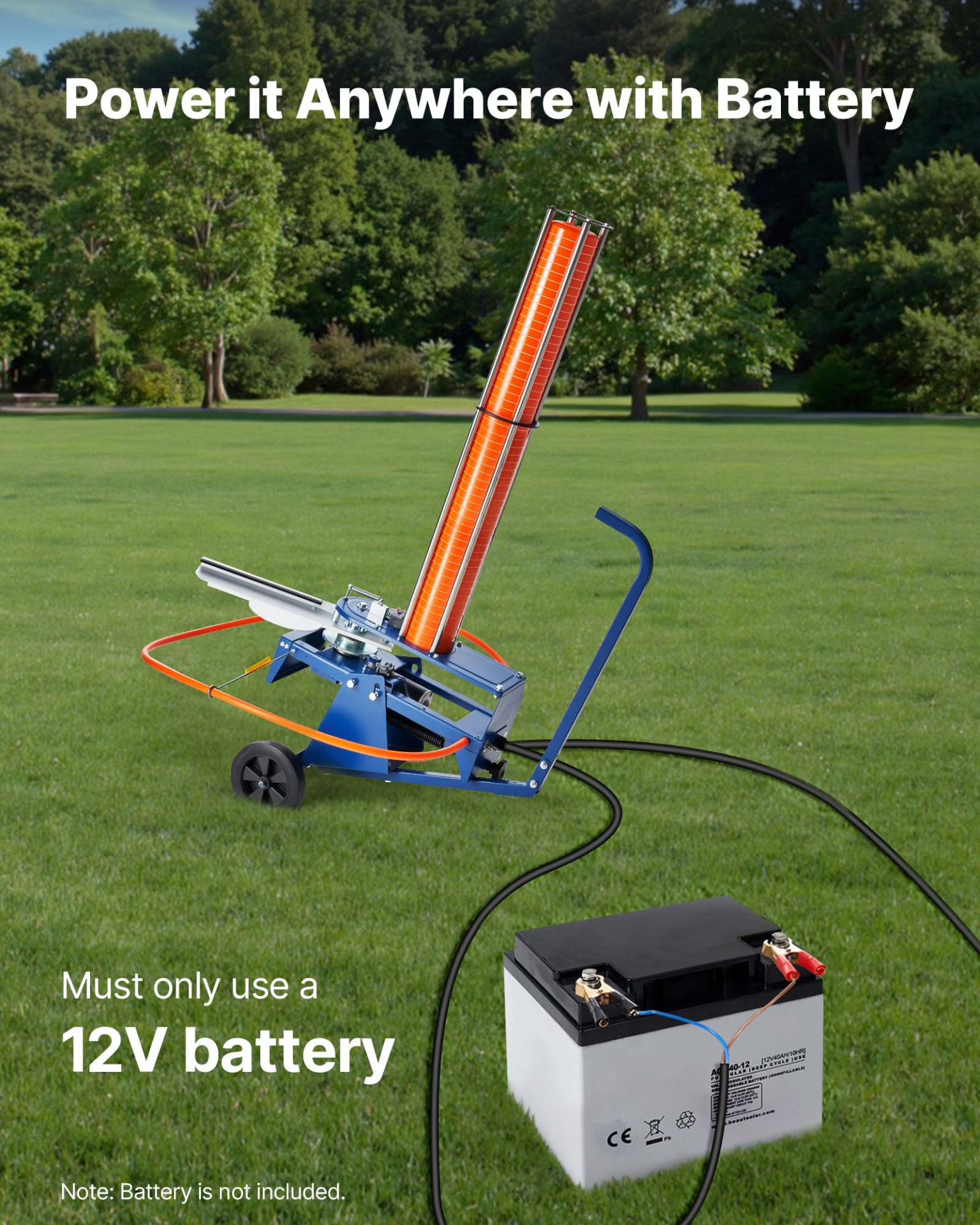 VEVOR Automatic Clay Pigeon Thrower - 80 Target Capacity, 12V Launcher