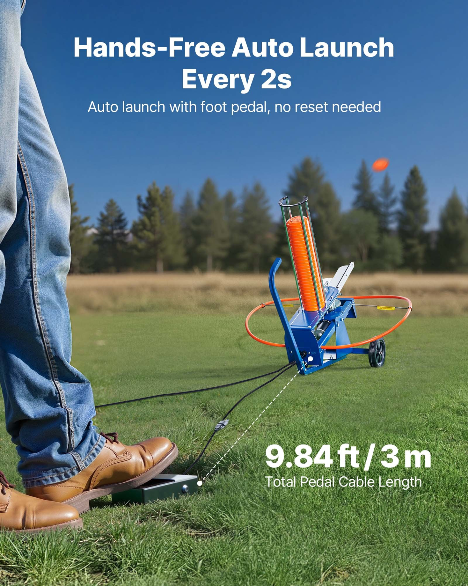 Clay Target Thrower Max 50 Clays Pigeon Thrower Automatic Clays Launcher