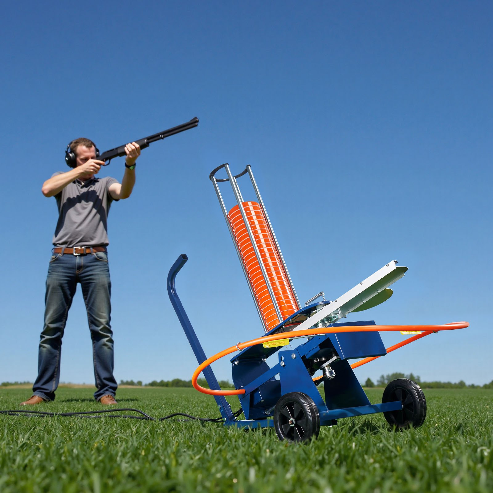 Clay Target Thrower Max 50 Clays Pigeon Thrower Automatic Clays Launcher