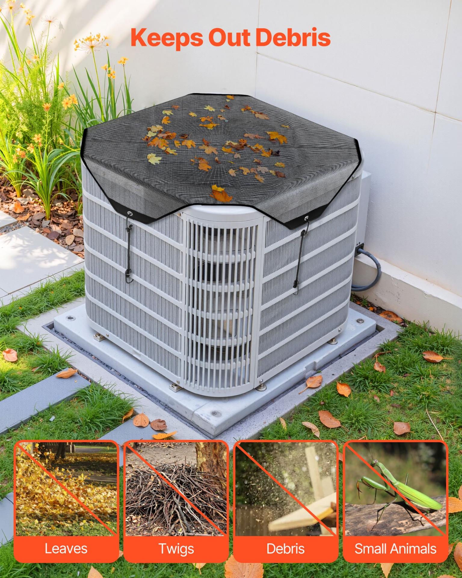 36x36 Zoll Klimaanlage Abdeckung Mesh Defender Reißfest für Outdoor - Bild 4 von 10