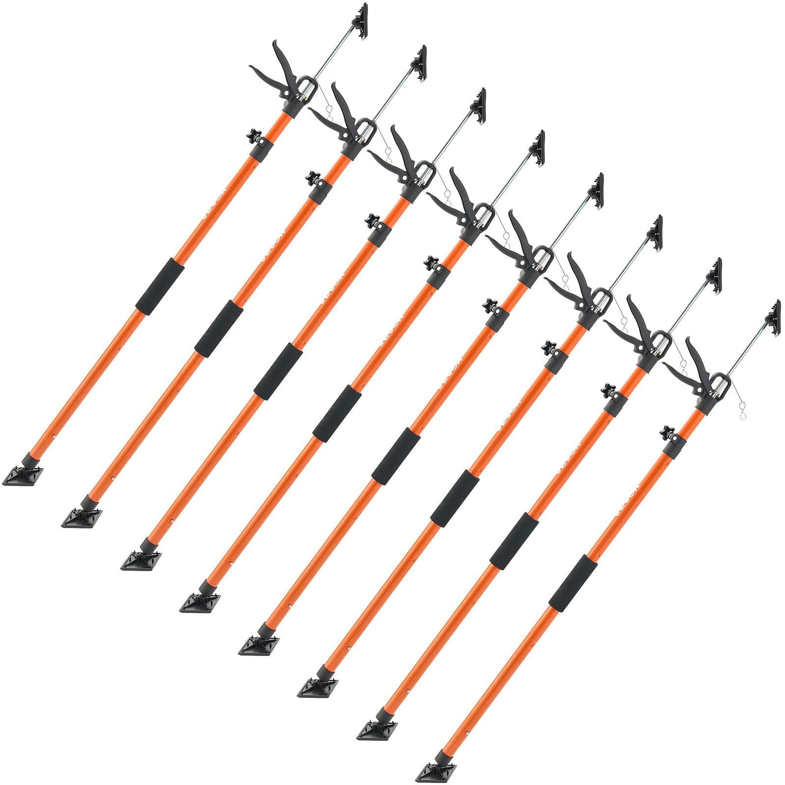 VEVOR 8-Pack Adjustable Support Poles, 45"-114" Telescoping Cabinet Jacks