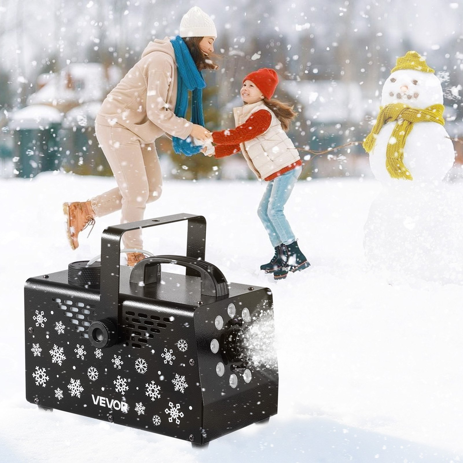 900W Snow Machine - Versatile Handheld & Hanging Fake Snow Maker with Wireless