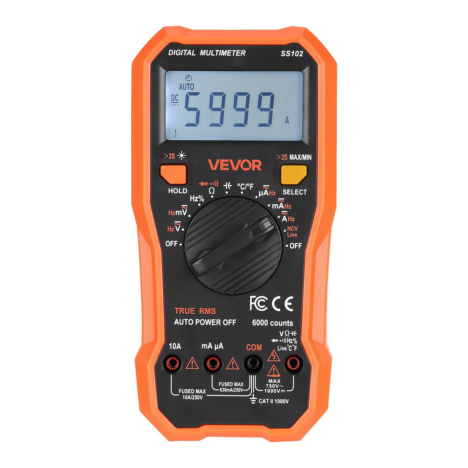 VEVOR Professional NCV Digital Multimeter | 6000-Count TRMS Electrical Tester