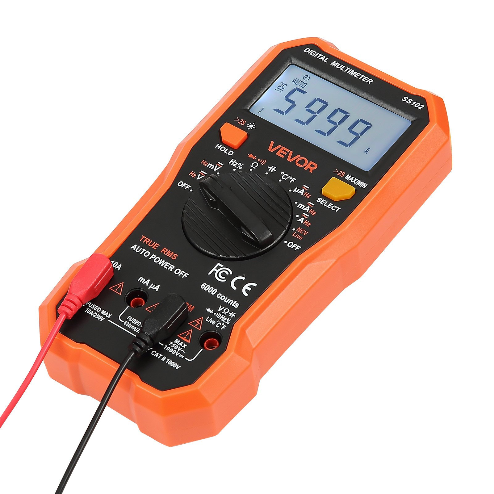VEVOR Professional NCV Digital Multimeter | 6000-Count TRMS Electrical Tester