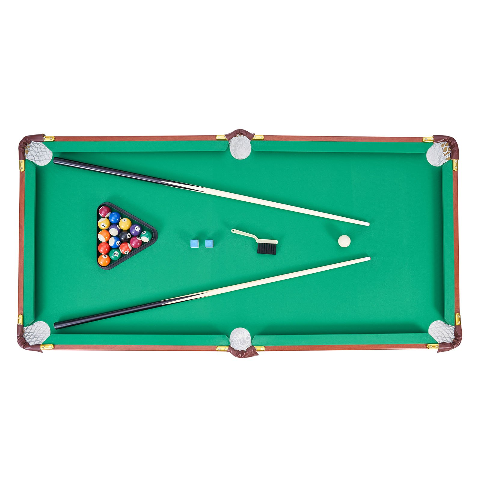 Headline: 4.5ft Folding Pool Table - Portable Billiards Set with Blue Cloth