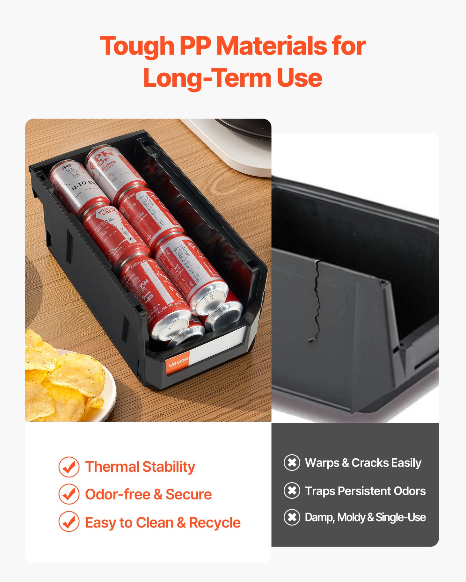 VEVOR 12-Pack Stackable Bins | Black & Clear Mix | Organize Garage