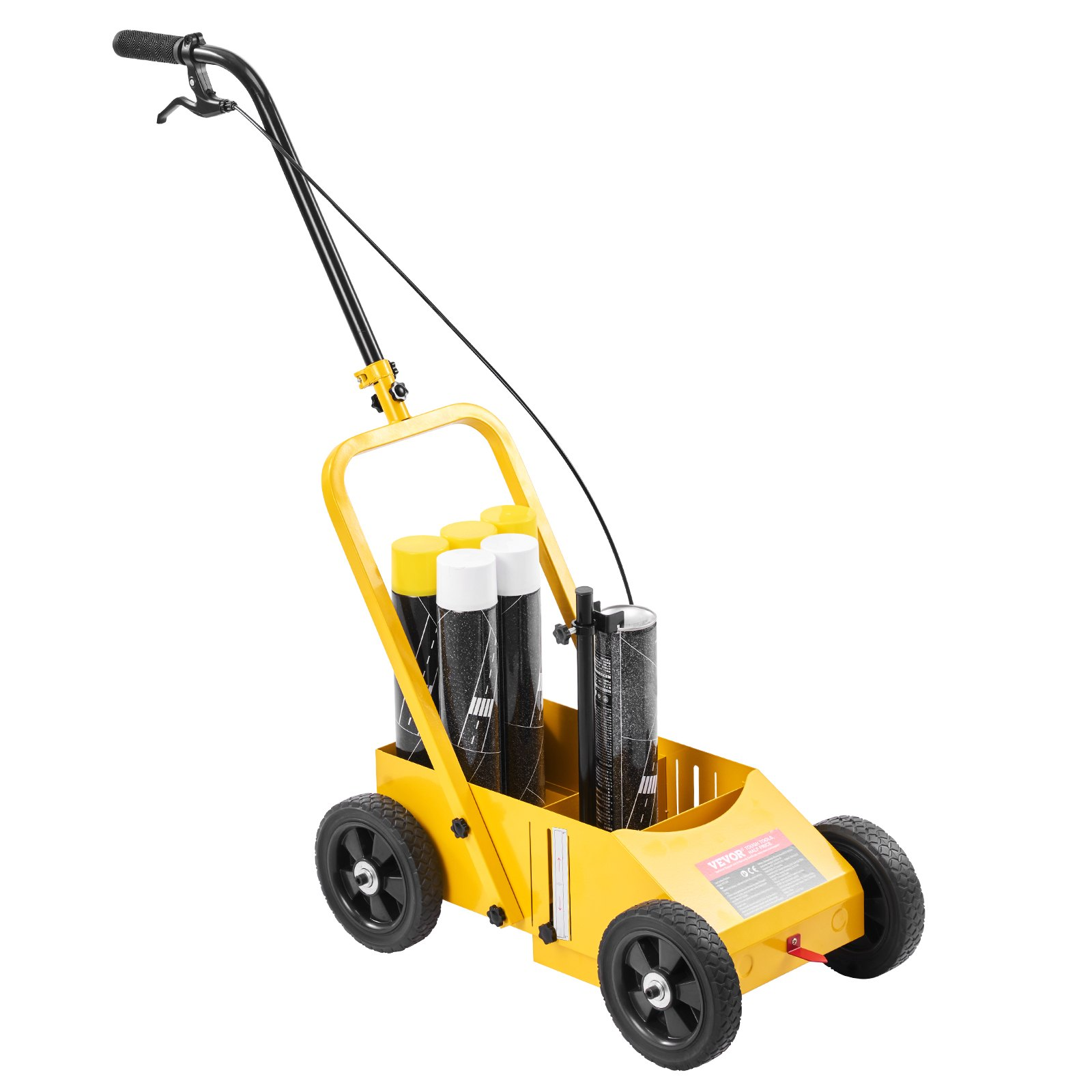 VEVOR Line Striping Machine, 4-Wheel Paint Striper for Parking Lots & Fields