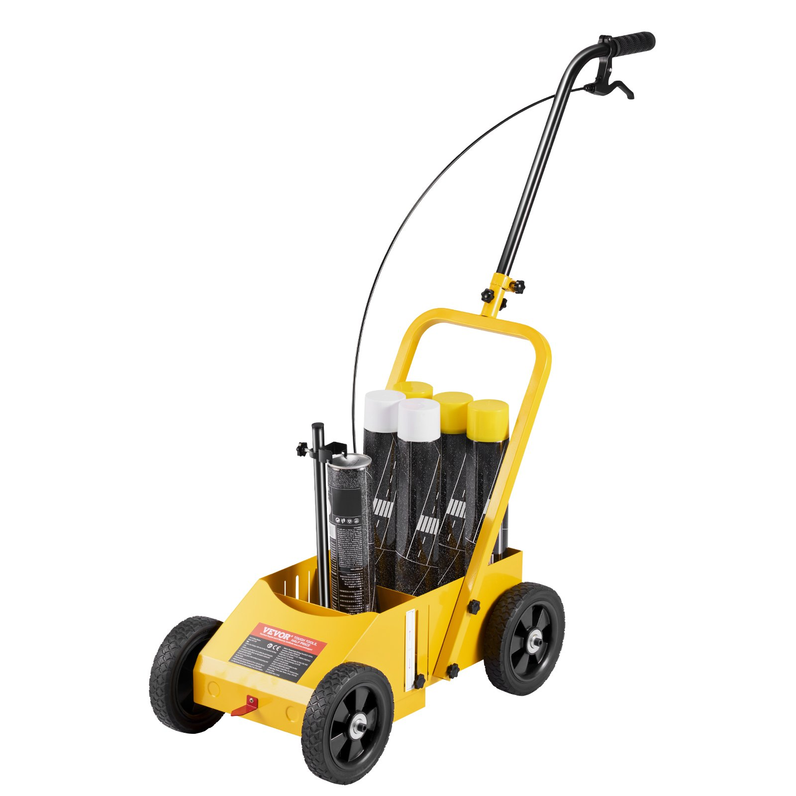 VEVOR Line Striping Machine, 4-Wheel Paint Striper for Parking Lots & Fields