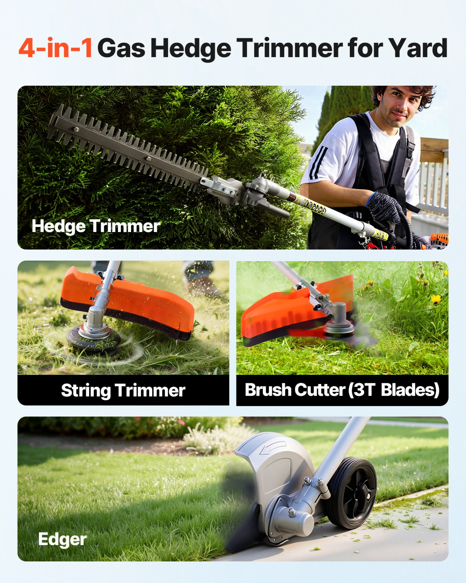 Combo, 26cc 2-cycle W/ Weed Eater & Edger Attachments