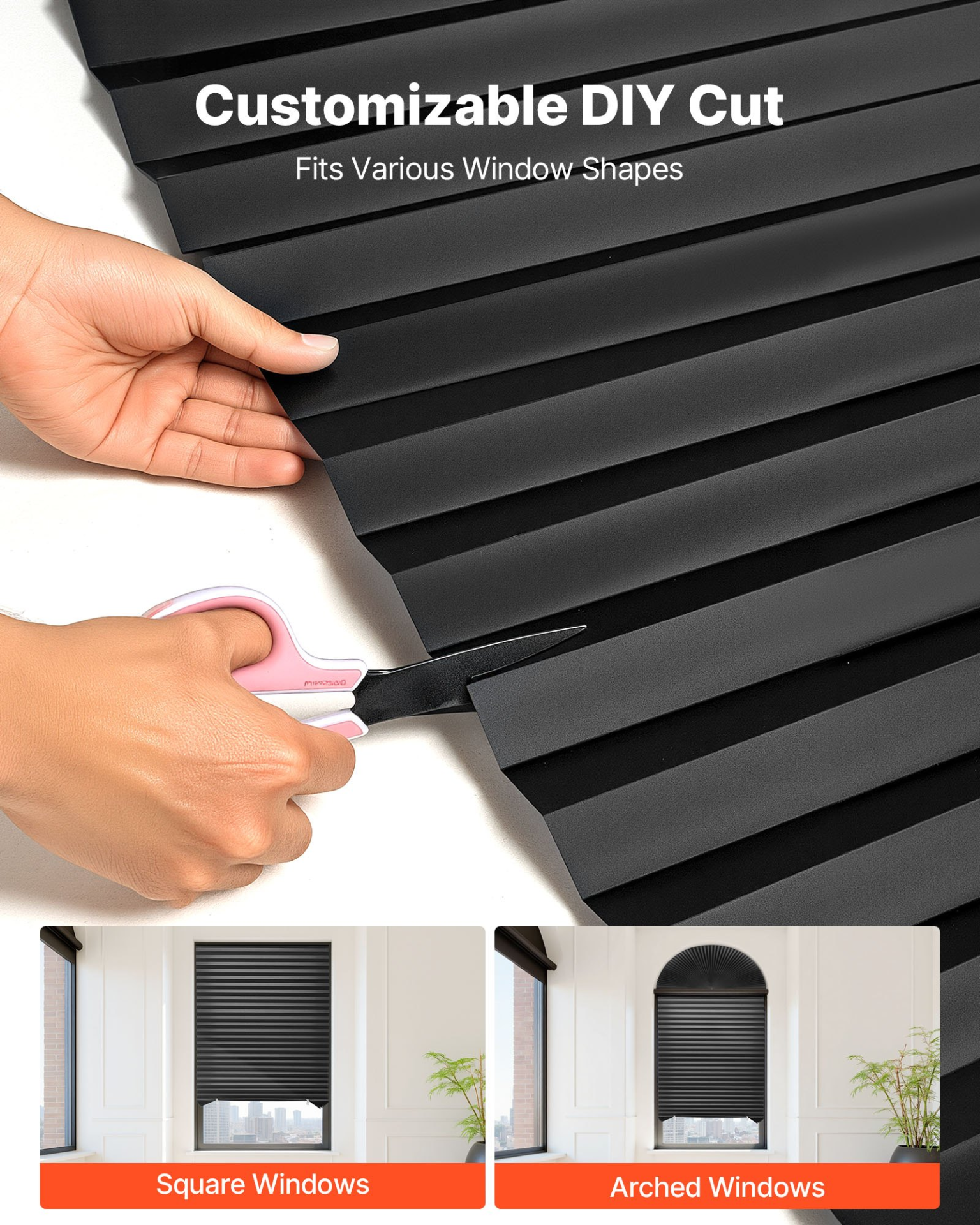 Paper Blinds, 6 Pack, 36 in x 72 in, Bedroom