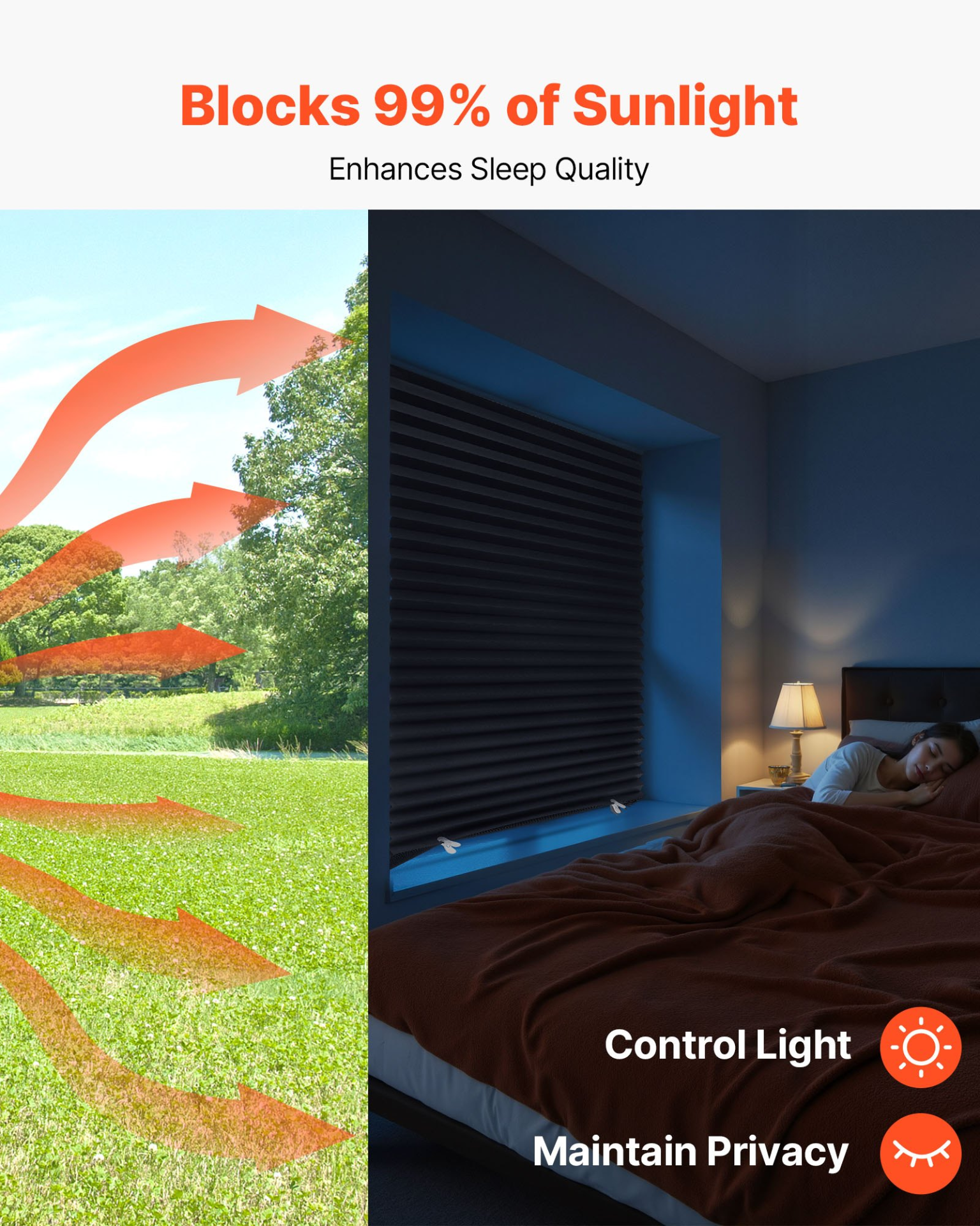 Paper Blinds, 6 Pack, 36 in x 72 in, Bedroom