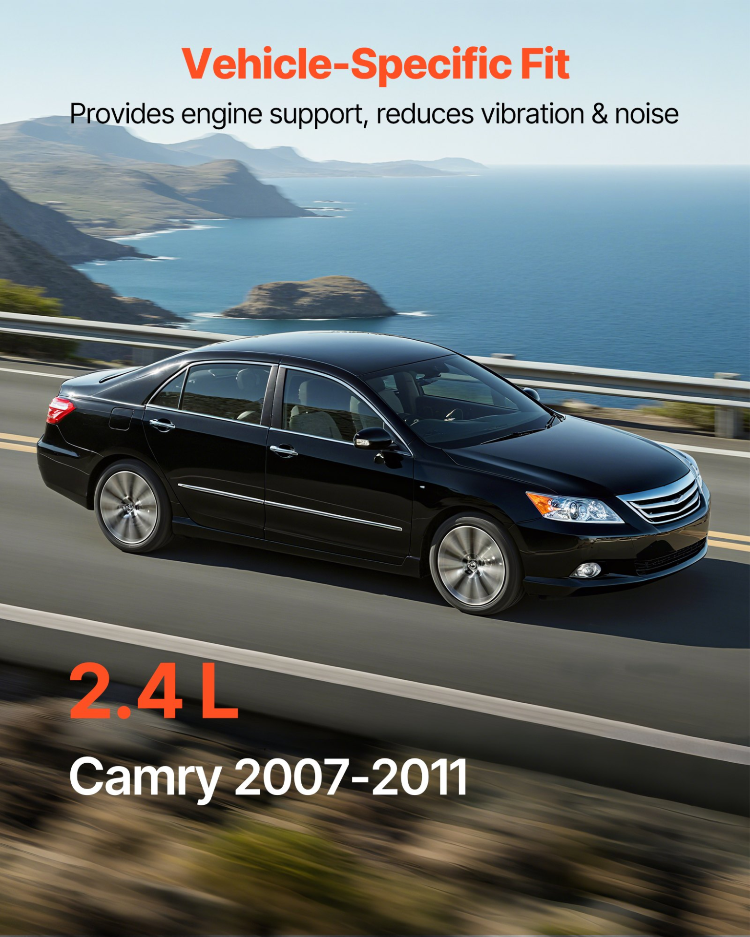 VEVOR 4-PC Engine & Transmission Mount Kit 07-11 Camry 2.4L