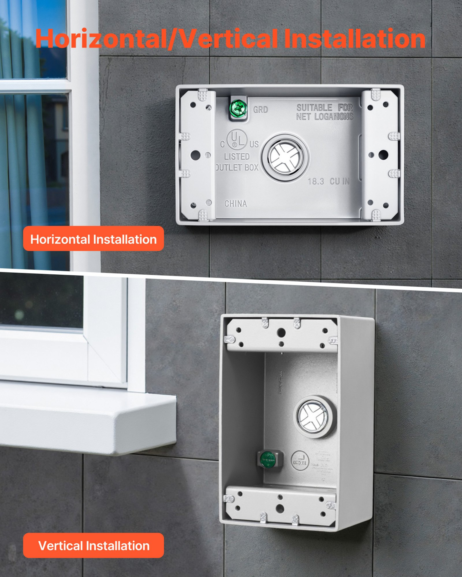 VEVOR 4-Piece Outdoor Electrical Box Set – Durable & Weatherproof