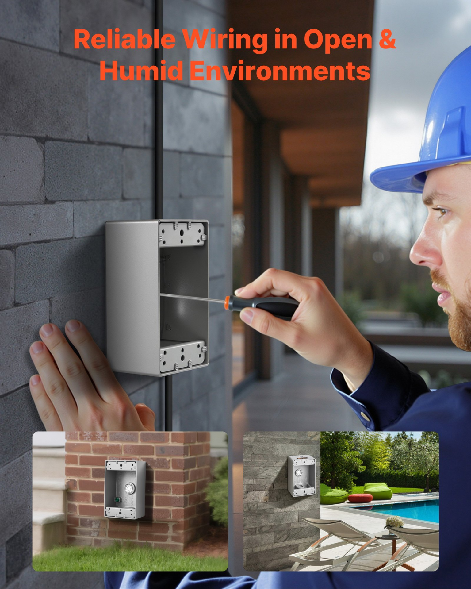 VEVOR 4-Piece Outdoor Electrical Box Set – Durable & Weatherproof