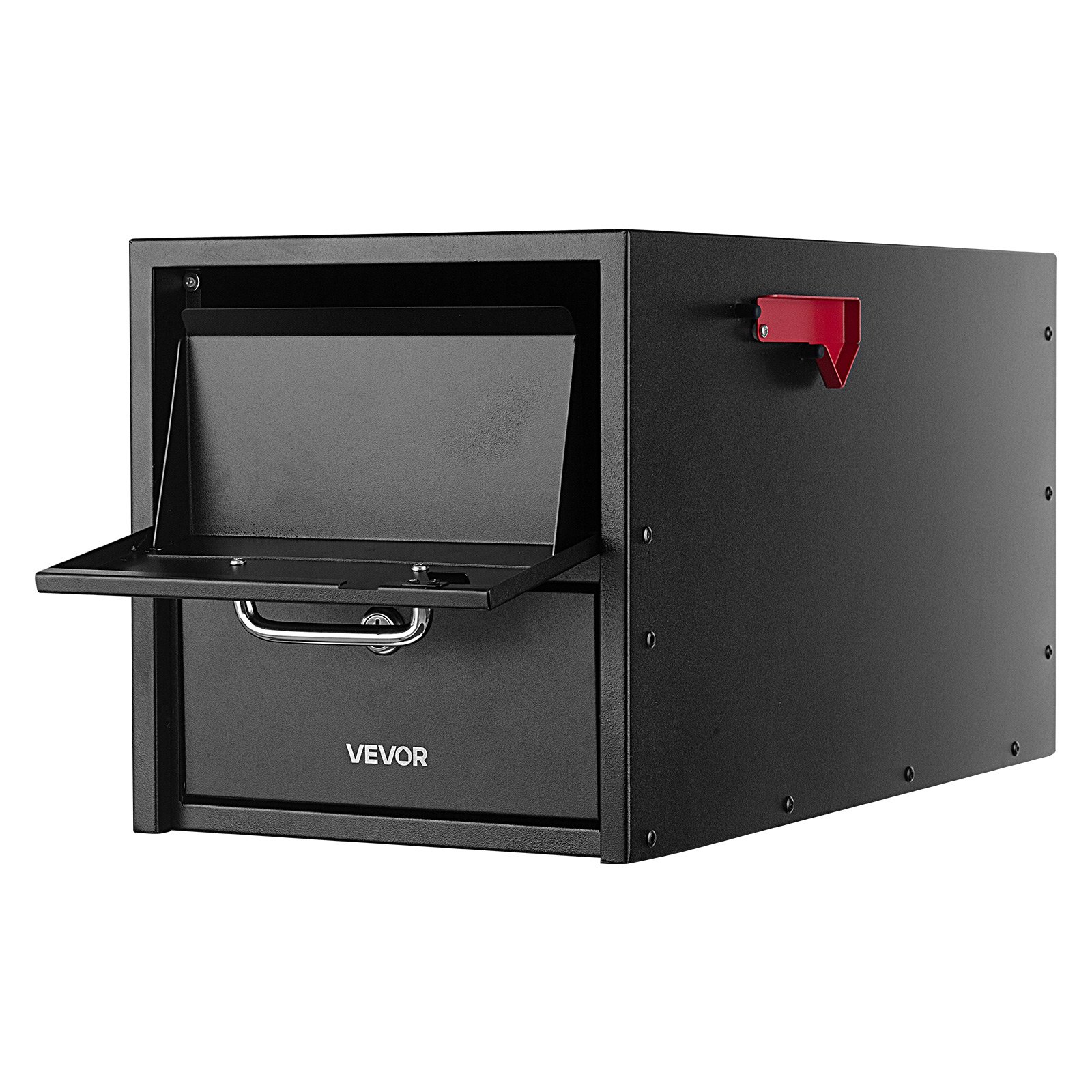 VEVOR Lockable Anti-Theft Mailbox, Heavy Duty Post Mount, 21x11 in