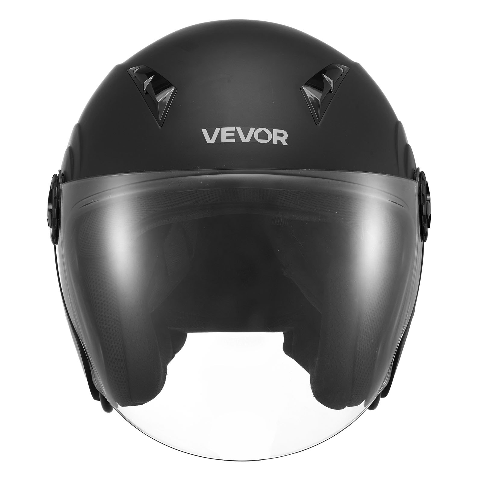 VEVOR 3/4 Open Face Motorcycle Helmet, DOT Approved, Matte Black, L