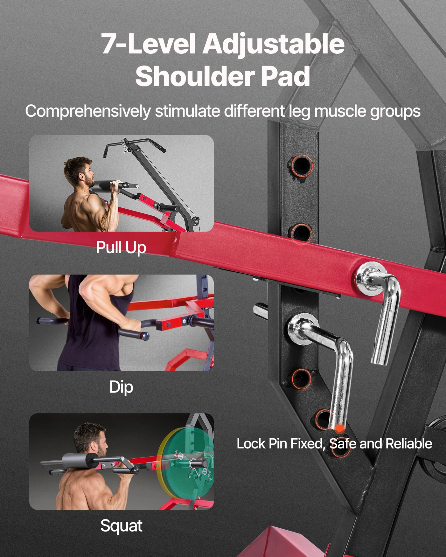 VEVOR Home Gym Machine, Full Body Workout Station, LAT Pulldown & Low Row