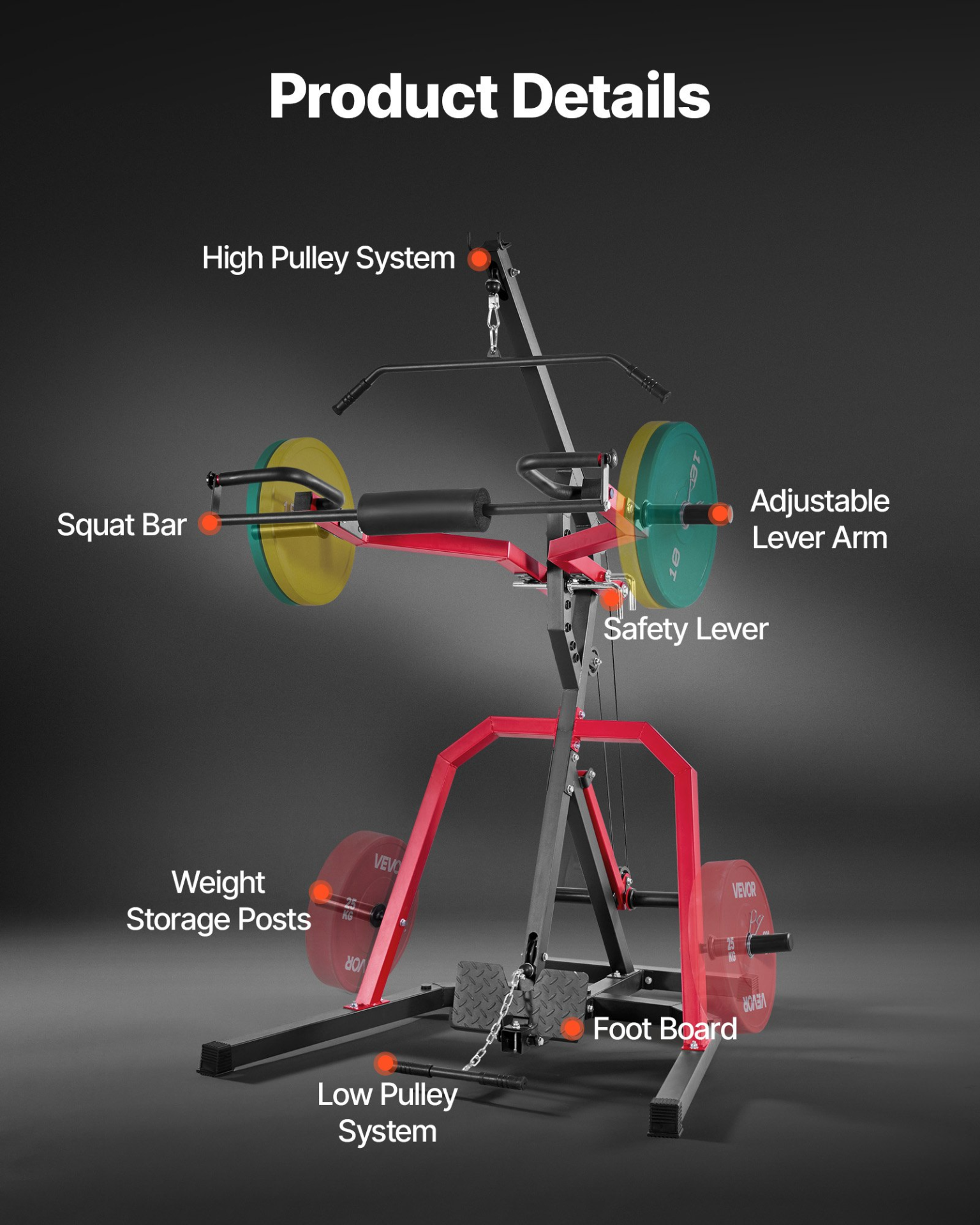 VEVOR Home Gym Machine, Full Body Workout Station, LAT Pulldown & Low Row