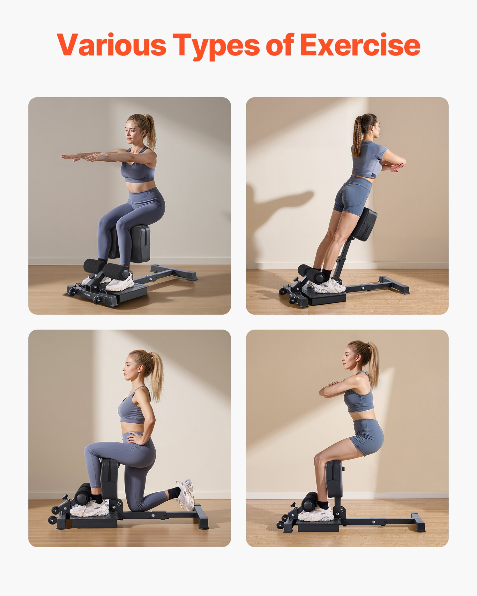 Sissy Squat Machine Foldable Leg Exercise Bench Glute Core Trainer Home Gym