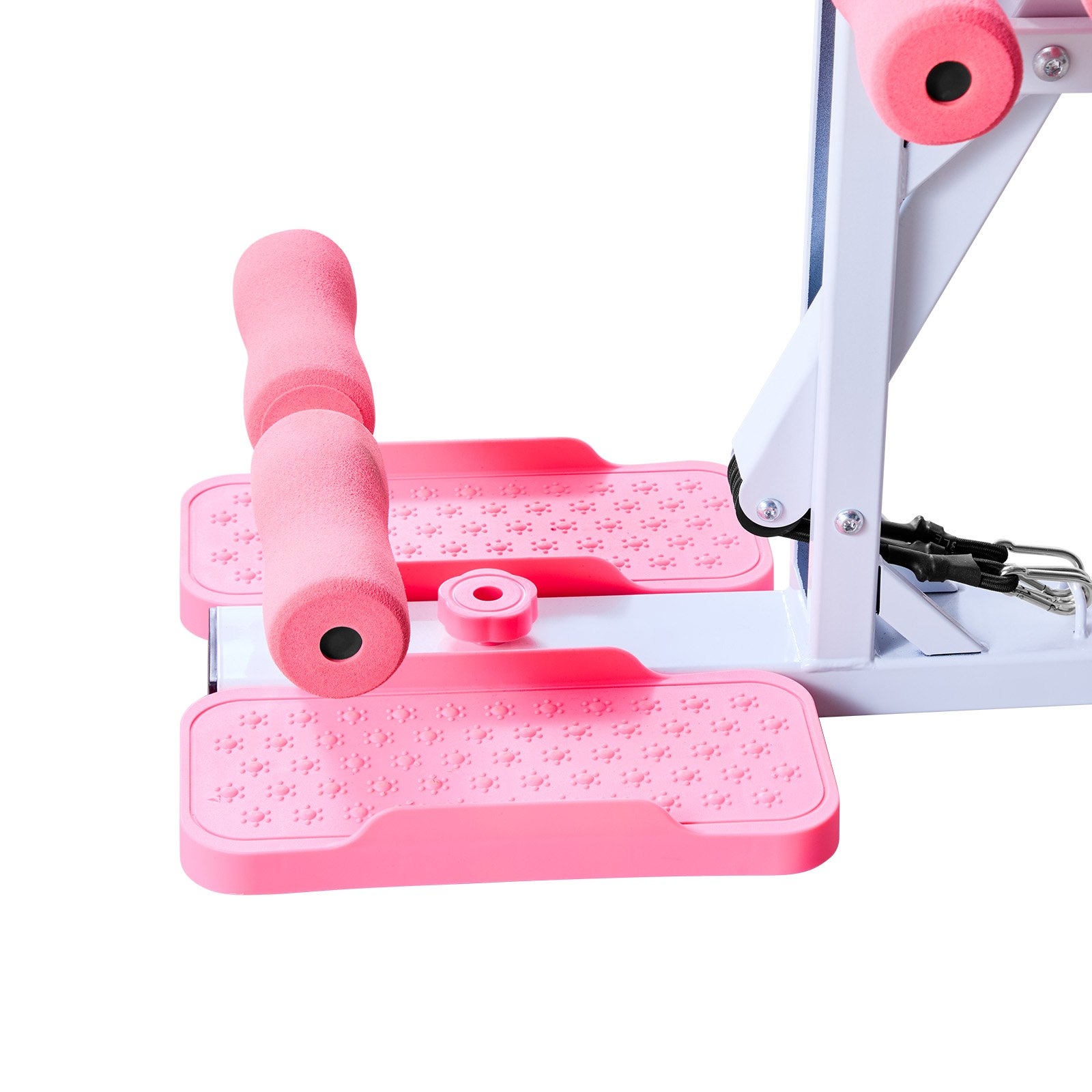 VEVOR Pink & White Deep Squat Machine, Glute Trainer with 3 Resistance Bands
