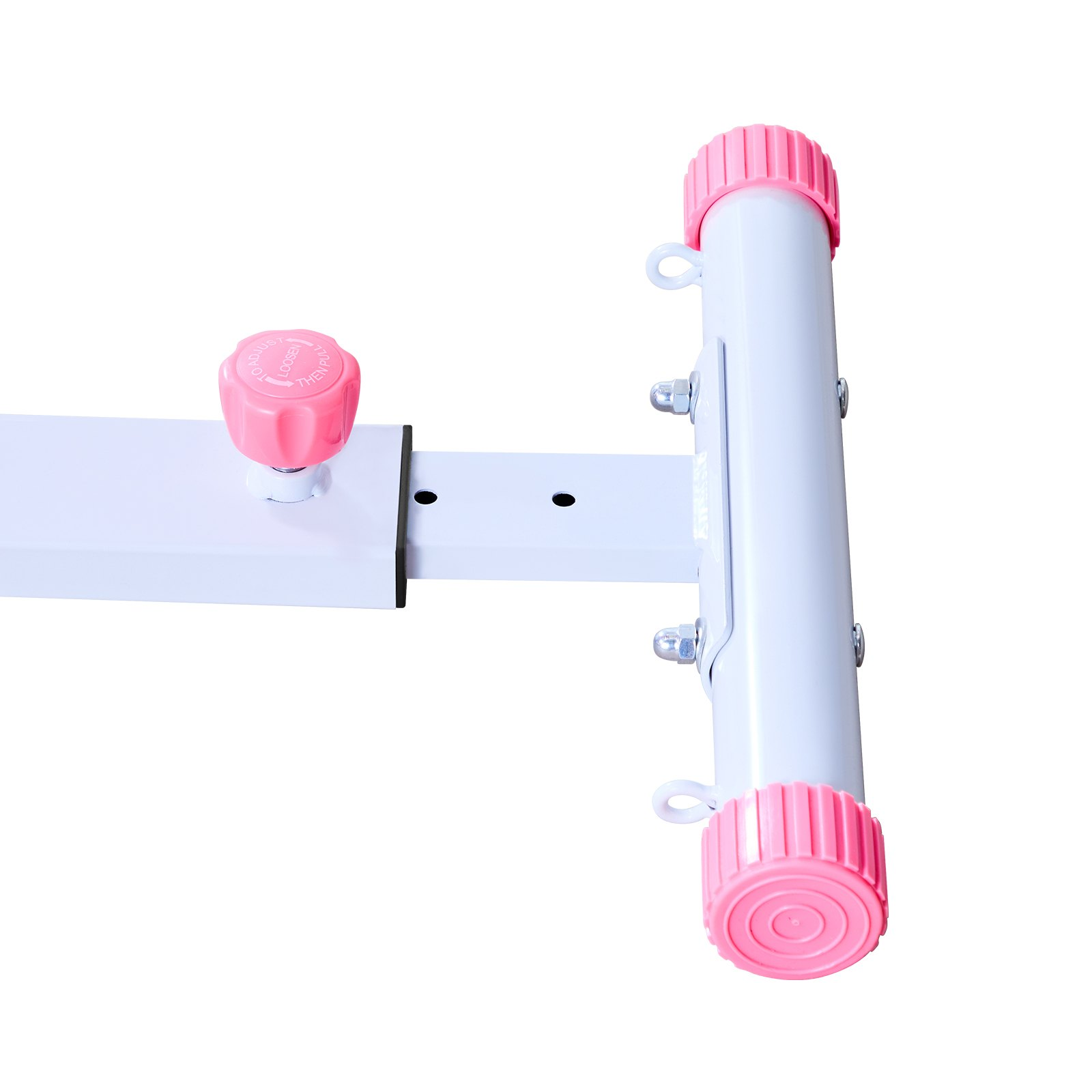 VEVOR Pink & White Deep Squat Machine, Glute Trainer with 3 Resistance Bands
