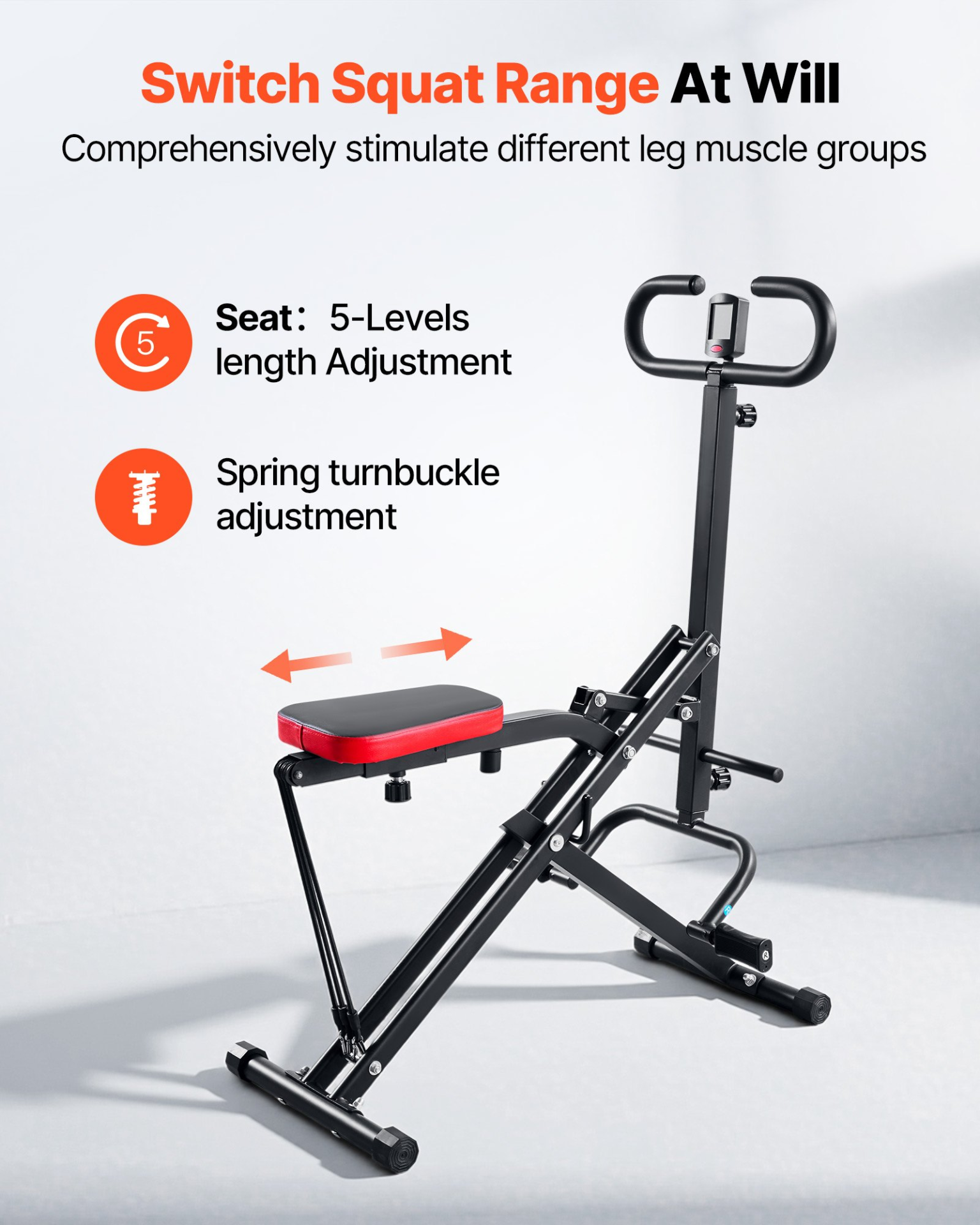 Deep Squat Machine Glute Trainer Rowing Exercise Equipment Foldable Home G 106