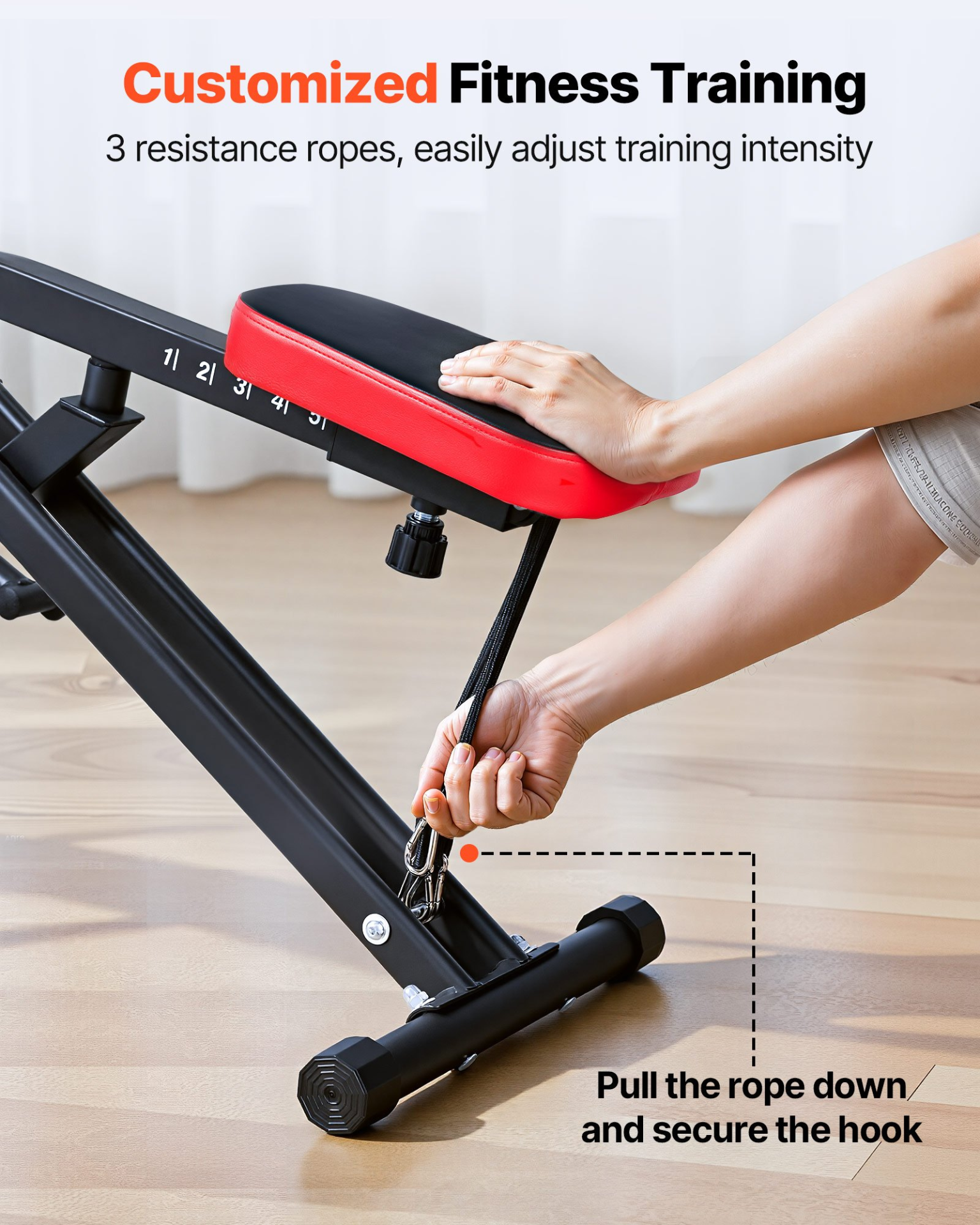 Deep Squat Machine Glute Trainer Rowing Exercise Equipment Foldable Home G 106