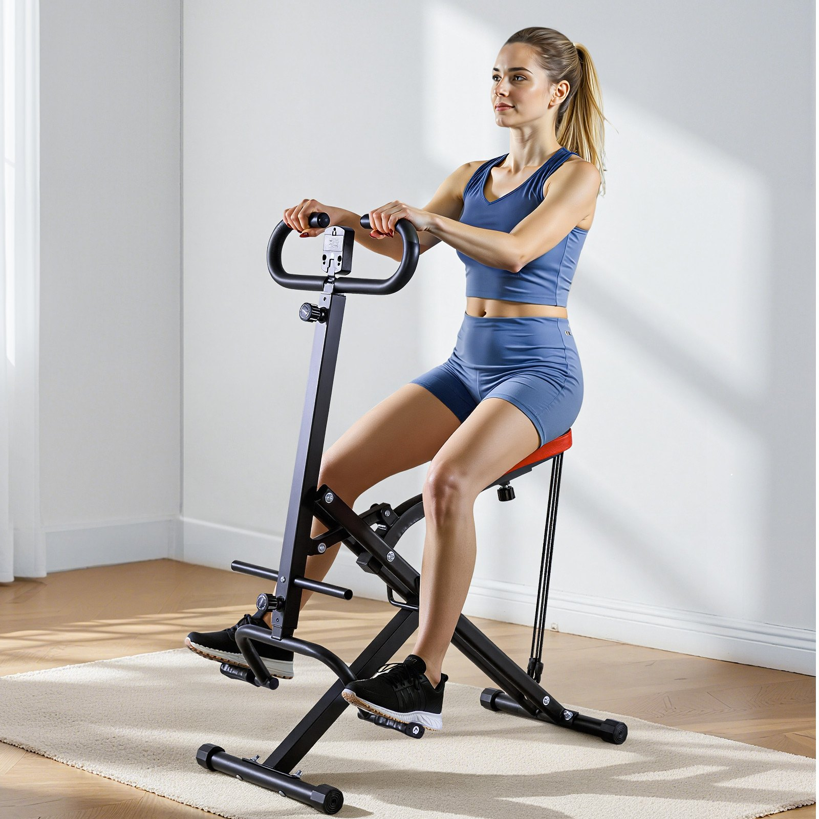 Deep Squat Machine Glute Trainer Rowing Exercise Equipment Foldable Home G 106