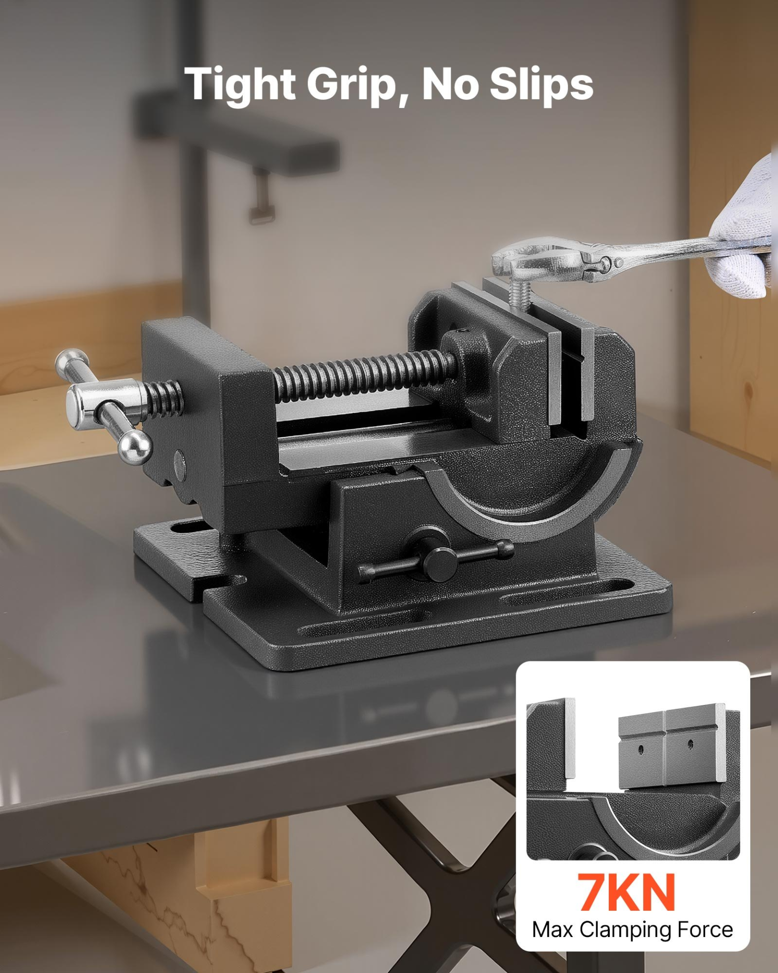 VEVOR 4.25" Tilting Vise - 0-90° Angle Adjustable Drill Press & Bench Vice