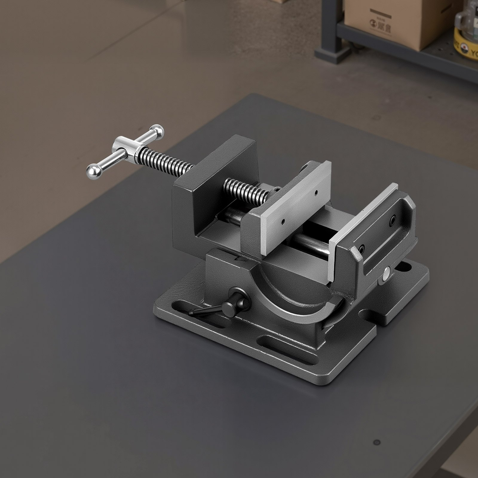 VEVOR 4.25" Tilting Vise - 0-90° Angle Adjustable Drill Press & Bench Vice